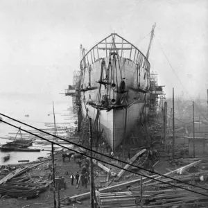 The Great Eastern Under Construction, Print The Great Eastern Under Construction, Print