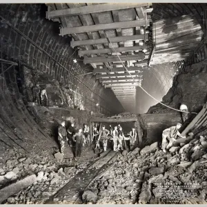 Print of Queensway Tunnel excavation, Liverpool Print of Queensway Tunnel excavation, Liverpool