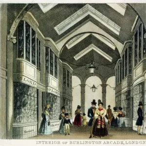 Interior of Burlington Arcade, London c. 1830 J000146