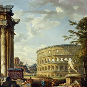 Panini - Roman Landscape with the Colosseum J920082