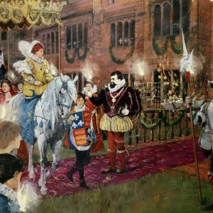 Reproduction Print of Queen Elizabeth I at Kenilworth Castle Reproduction Print of Queen Elizabeth I at Kenilworth Castle