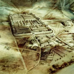 Reconstruction Print of Chesters Roman Fort