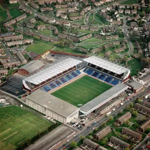 Turf Moor Print: Aerial View of Burnley Football Club Stadium Turf Moor Print: Aerial View of Burnley Football Club Stadium