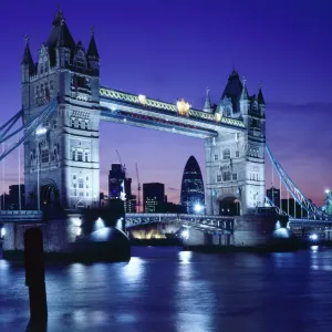 Tower Bridge Night Print, London Tower Bridge Night Print, London