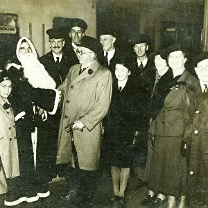 Father Christmas visits Swindon Station c, 1940s