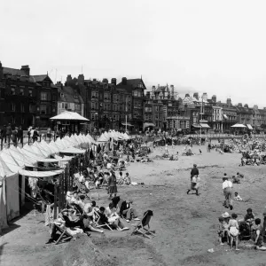 Weymouth Beach Scene Print, 1929