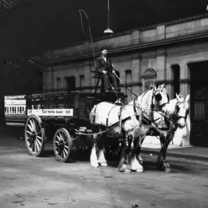 Windsor Station 1948 Print - GWR Dray Horses and Cart Windsor Station 1948 Print - GWR Dray Horses and Cart