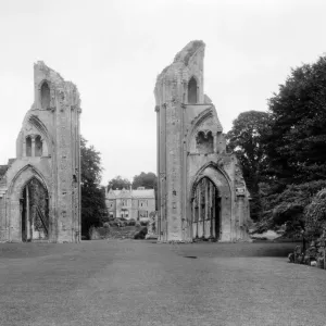 Glastonbury Abbey Print, c. 1920s Glastonbury Abbey Print, c. 1920s