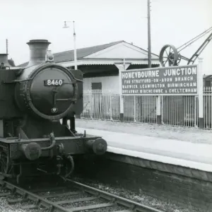 Print of Pannier Tank 8460 at Honeybourne Junction Print of Pannier Tank 8460 at Honeybourne Junction