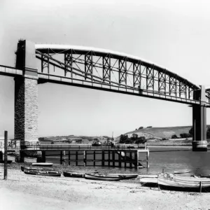 Royal Albert Bridge Print, 1939 Saltash Tamar River View Royal Albert Bridge Print, 1939 Saltash Tamar River View