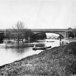 Maidenhead Bridge Print, 1895 - A Lithograph of Brunel's Railway Crossing Maidenhead Bridge Print, 1895 - A Lithograph of Brunel's Railway Crossing