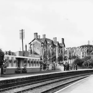 Royal Tour of Wales Print, Treharris Station 1955 Royal Tour of Wales Print, Treharris Station 1955