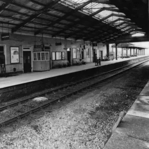 Innere Ansicht der Bahnhofstrasse in Frome, Sommerset, um 1970 Innere Ansicht der Bahnhofstrasse in Frome, Sommerset, um 1970