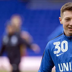 Jack Baxter's Debut: A Smiling Preston North End Prodigy During First Team Warm-Up vs Birmingham City (SkyBet Championship, December 1, 2018)