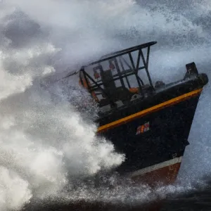 Dunbar Trent class lifeboat John Neville Taylor in surf