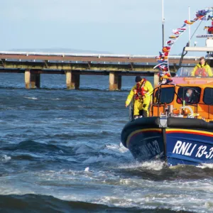 Invergordon Lifeboat RNLI 13-37 arriving at her new permanent home