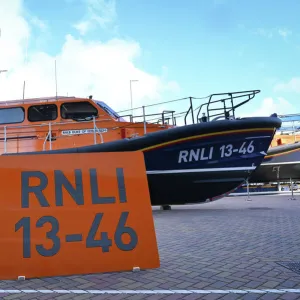 Launch a Memory event at the All-weather Lifeboat Centre (ALC) in Poole. Members of the public were invited to view the Wells-next-the-Sea Shannon class lifeboat Duke of Edinburgh 13-46 whilst on display at the ALC