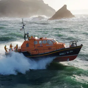 Padstow Tamar class lifeboat at sea