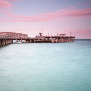 Swanage Pier at dusk