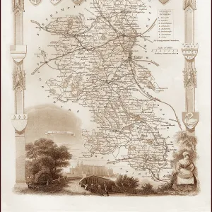 1840s Victorian Map of Buckinghamshire