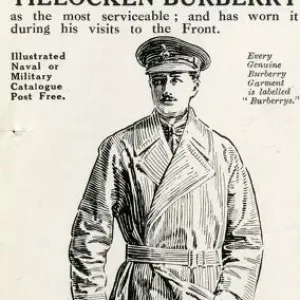 Burberrys Tielocken Trench Coat Advert Print 1916. Art Prints