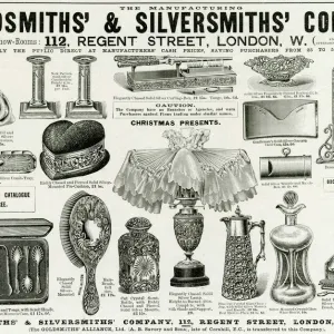 Advert for Goldsmiths & Silversmiths Victorian items 1896