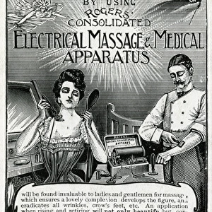 Advert for J. W Rowe & Co. electrical massage apparatus 1902