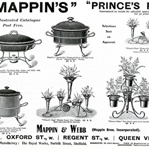 Advert for Mappin & Webb tureens & flower stands 1905