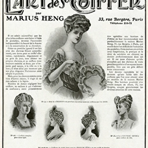 Advert for Marius Heng, hairpieces 1906