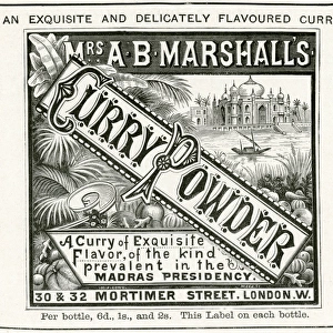Advert for Marshalls curry powder 1899