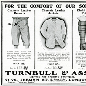 Advert for Turnbull and Asser military outfits 1916