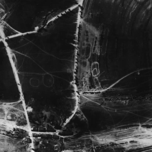 Aerial photograph, Battle of Verdun, France, WW1