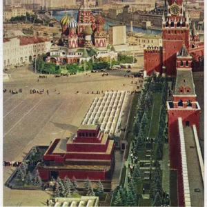 Aerial view of Red Square, Moscow, Russia