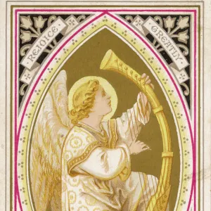 Angel Playing Harp