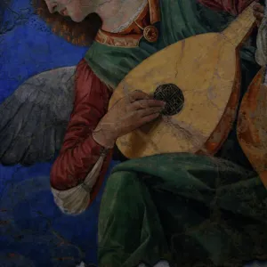 Angel playing a lute, Melozzo da Forli