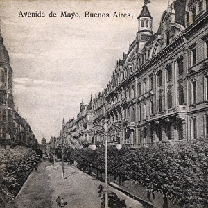 Argentina - Buenos Aires - a view down the Avenida de Mayo