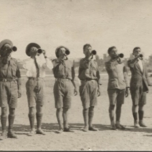 Armenian boy scouts at refugee camp, Egypt