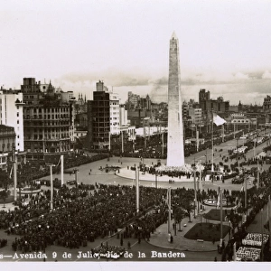 Avenida 9 de Julio - Buenos Aires, Argentina on Flag Day