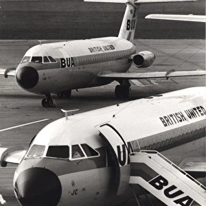 Two BAC One-Elevens at Glasgow Airport