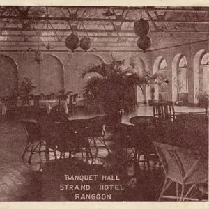 Banquet Hall, Strand Hotel, Rangoon, Burma