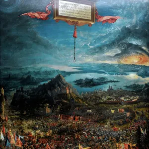 The Battle of Alexander at Issus. Oil painting by the German