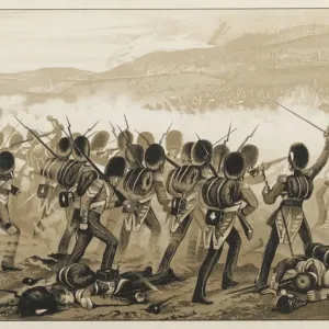 Print of the Advance of the Grenadier Guards at the Battle of Alma Print of the Advance of the Grenadier Guards at the Battle of Alma