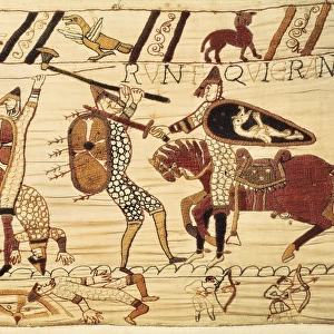 Bayeux Tapestry. 1066-1077. Battle of Hastings