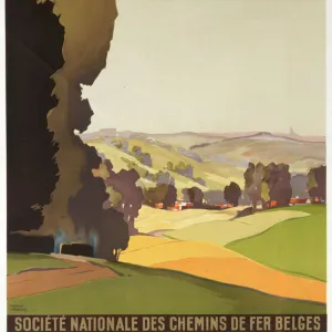 Belgian Railway Poster - The Hills of Flanders