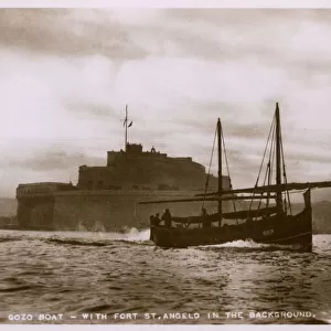 The Boat to Gozo with Fort St. Angelo in background