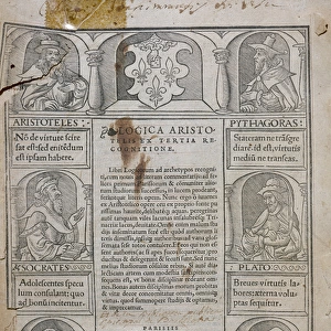 Boethius (480-524). Logicorum Libri Aristotelis. Cover. Pa