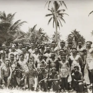 Boy scouts dressed as natives at camp, British Honduras