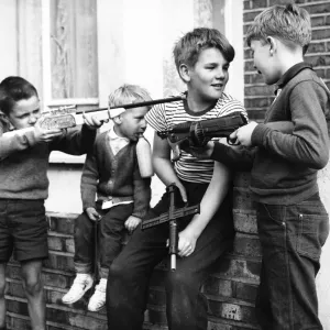 Boys with toy guns, Balham, SW London