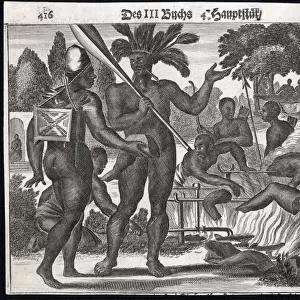Brazilian cannibals depicted by de Bry