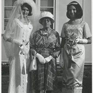 Bride, her sister (bridesmaid) and their Grandmother